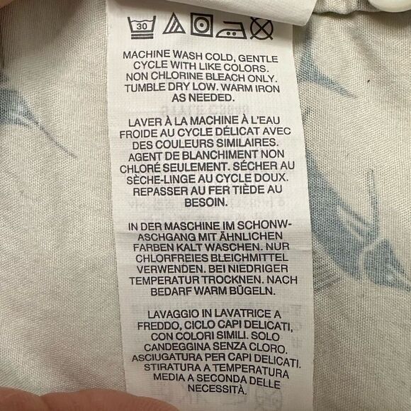 J. Crew Sword Fish Pattern Button Down Men’s Shirt - Picture 11 of 13